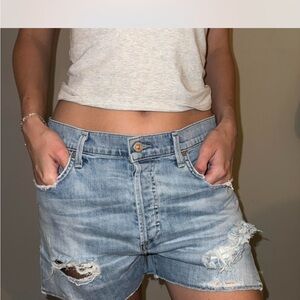 Women's Distressed Denim Shorts